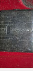 vintage art deco era engraved metal pocket cigarette case.