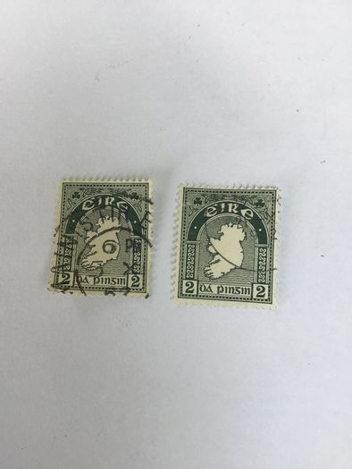 2x2d Definitive 1922 Irish stamps