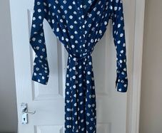 Dancing Leopard Silky Blue Dress UK12