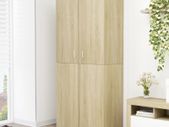 Shoe Cabinet Sonoma Oak 80x39x178 cm Chipboard
