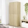 Shoe Cabinet Sonoma Oak 80x39x178 cm Chipboard Image 5