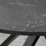 Dining Table Black Marble Effect Image 2