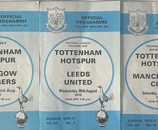 Tottenham Hotspur 1970/71 Matchday Programmes