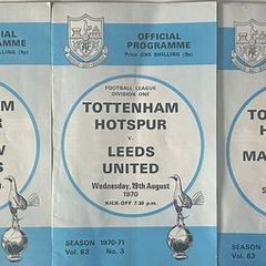 Tottenham Hotspur 1970/71 Matchday Programmes