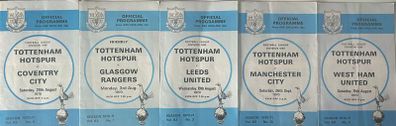 Tottenham Hotspur 1970/71 Matchday Programmes