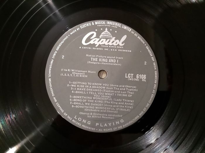THE KING AND I soundtrack. 1956 UK pressing. Rodgers and Hammerstein. Capitol Records. Vinyl LP Record Album. film. movie. stage. musical.