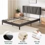 Maya Double Upholstered Bed Frame with Headboard (135 x 190 cm) Image 9