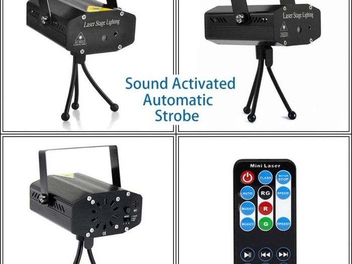 Stage Lights Projector Mini Auto Flash Sound Activated with Remote Control for Dancing Thanksgiving KTV Bar Birthday (FREE POSTAGE)