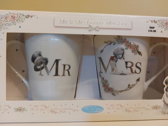 Wedding Mr & Mrs double Mug Set Me to you Tatty Teddy new & boxed