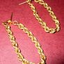 Vintage Hallmarked 9ct Gold Twisted Rope Earrings Image 4