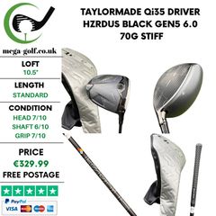 Taylormade Qi35 Driver / 10.5 Degree / Hzrdus Black Gen5 6.0 70G Stiff