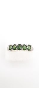 SOLD Green Tourmaline On Sterling Silver Ring