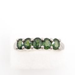 SOLD Green Tourmaline On Sterling Silver Ring