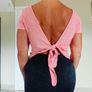 Open back pink top, size 10 Image 2