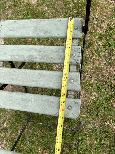 Pair of 1930s Vintage Green Folding Garden Chairs