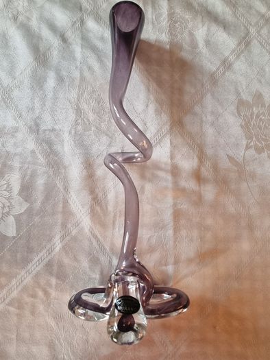 Murano glass spiral vase