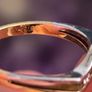 Vintage 9ct gold wave ring with diamond, new old stock Image 5