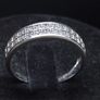 Vintage French 9ct White Gold Double Row Diamond Ring  Hallmarked  Size 53.5 Image 2