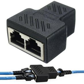 Network Splitter Double Cable 1 To 2 Way LAN RJ45 Ethernet Cable Port Splitter Extender Plug Connector Adapter Laptop Docking