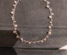 Vintage 925 Crystal and Pearl necklace