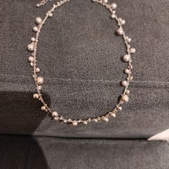 Vintage 925 Crystal and Pearl necklace