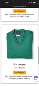 Eriu Community College D15 School jumper 31/32