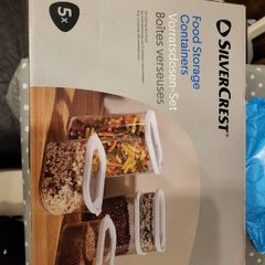SilverCrest Set of Food Storage Containers 5pcs NEW