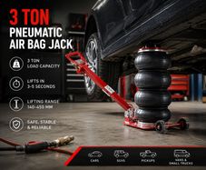 Pneumatic Triple Air Bag Jack 3 Ton Heavy Duty Vehicle Lift 140 to 450 mm