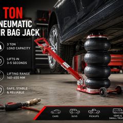 Pneumatic Triple Air Bag Jack 3 Ton Heavy Duty Vehicle Lift 140 to 450 mm