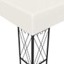 Gazebo with Curtain and String Lights 3x3 m Cream White Image 4