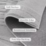 Modern Rugs Living Room, 160x220cm, Light Grey Large Machine Washable Anti Slip Short Pile Soft Carpet for Kids Room Bedroom Image 2