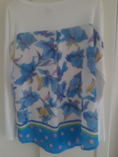 New with tags long print top