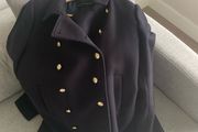 Zara navy military coat - As New