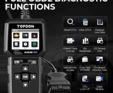 TOPDON AL400 OBD2 Code Reader, 10 OBD2 Functions, Check Engine Light/Smog Emission Test / O2 Sensor Test/EVAP