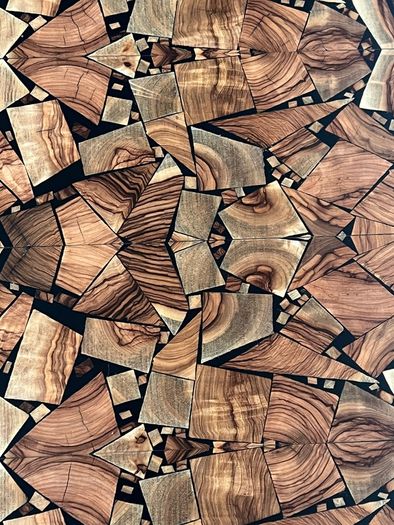 NEW PRICE DROP Coffee/Side Tables set of one off designed marquetry topped side tables