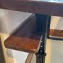Antique RARE 1920s Kilrane National School PITCH PINE + CAST IRON Desk. Image 9