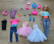 barbie with clothes and accessories