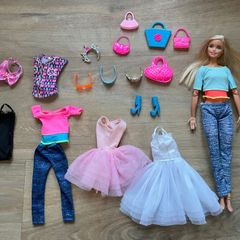 barbie with clothes and accessories