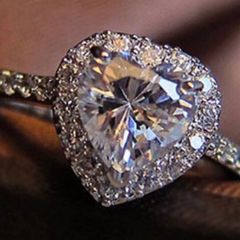 Gold Filled Heart CZ ring size 7