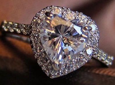 Gold Filled Heart CZ ring size 7