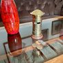 Vintage Novelty Post Office Box Money Box Brass With Wooden Base Image 10