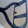Large Irish blacksmith made branding iron with brass letters LD Image 3