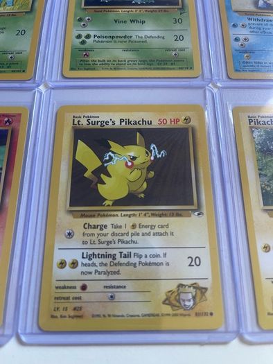 Lot of 9 Vintage Pokemon Cards - Great Condition
