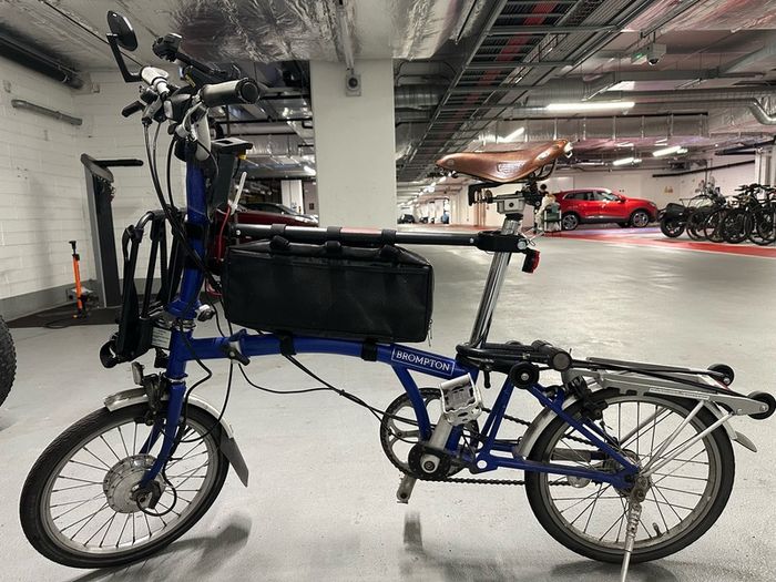 Brompton C-Line Blue Swytch Electric Bike