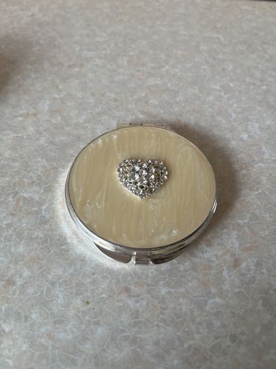 Clamshell Trinket Jewelry Box/Purse  & Roynd Picket compact dual mirror
