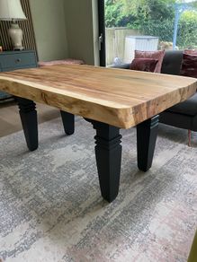 Exceptional Solid Hardwood Live Edge Slab Dining Table 10cm Thick