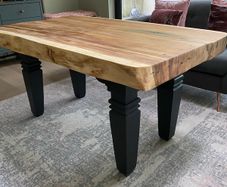 Exceptional Solid Hardwood Live Edge Slab Dining Table 10cm Thick