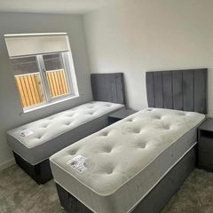 Single bed grey
