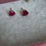 Pandora red heart stud earrings very good condition Image 6