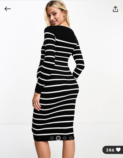 Mamalicious NEW maternity and nursing ribbed dress